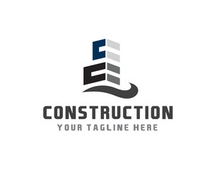 Fototapeta premium C initial building apartment real estate logo icon symbol design template illustration inspiration