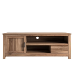 Wooden TV Cabinet PNG Cutout, Generative AI