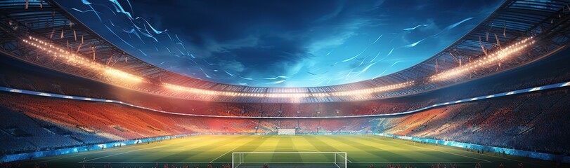 stadium background in the afternoon towards evening