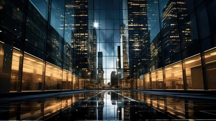 Fotobehang urban lights building © PikePicture