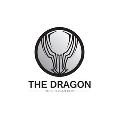 Dragon vector icon illustration