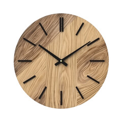 Wooden Wall clock PNG Cutout, Generative AI