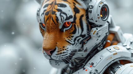 パワードスーツを着た虎,Generative AI AI画像