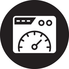 speedometer glyph icon