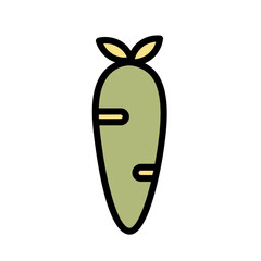 Carrot Food Soup Filled Outline Icon