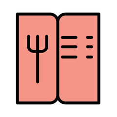 Cutlery Food List Filled Outline Icon
