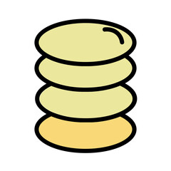 Baking Bread Food Filled Outline Icon