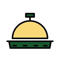 Bistro Diner Food Filled Outline Icon
