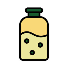 Food Label Lactose Filled Outline Icon