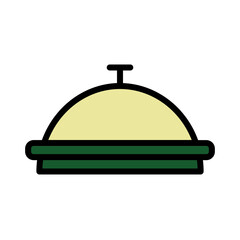Service Meal Waiter Filled Outline Icon