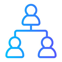 hierarchical structure gradient icon