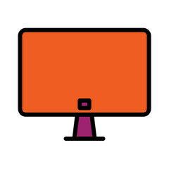 Computer Monitor Office Filled Outline Icon