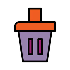 Garbage Can General Filled Outline Icon