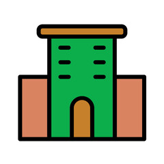 Office City Tower Filled Outline Icon