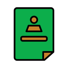 Office Resume Portfolio Filled Outline Icon