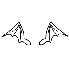 dragon wing line icon