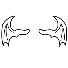 dragon wing line icon