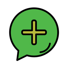 Marketing Bubble Chat Filled Outline Icon