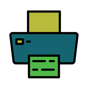 Marketing Print Printe Filled Outline Icon