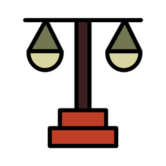 Balance Justice Law Filled Outline Icon