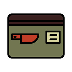 Obraz premium Justice Law Security Filled Outline Icon