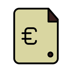 Legal Money Paper Filled Outline Icon