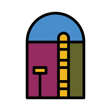 recommend clip art: Drying Farm Grain Filled Outline Icon