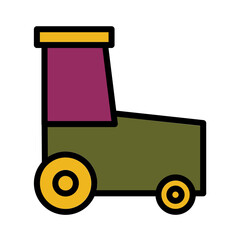 Ranch Tractor Farm Filled Outline Icon