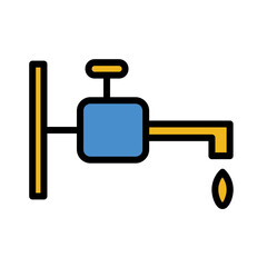 Tap Water Farm Filled Outline Icon