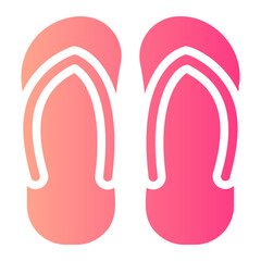 flip flops gradient icon