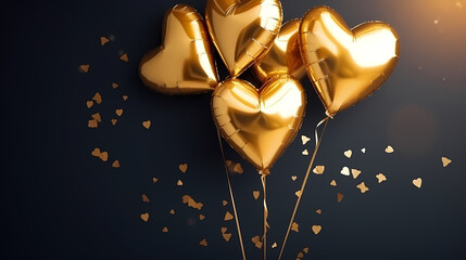 Colorful confetti flying