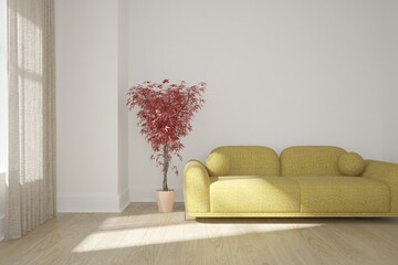 Modern interior design. 3D illustration