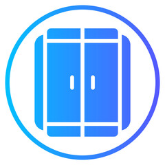 vertical cabin gradient icon