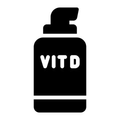 vitamin d glyph icon