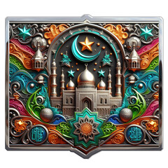 Obraz na płótnie Canvas islamic symbol and logo representing the festive spirit of islamic event and celebration