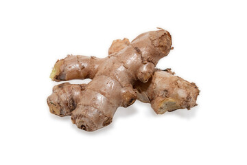 fresh ginger isolated on white background