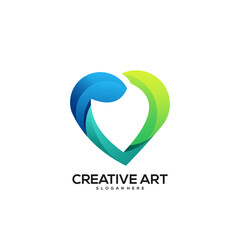Love logo gradient colorful design