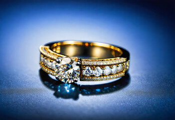 Diamond Jewelry, Gemstone, Precious, Luxury, Fashion, Accessories, Ring, Glamour, Sparkle, Gem, Elegant, AI Generated