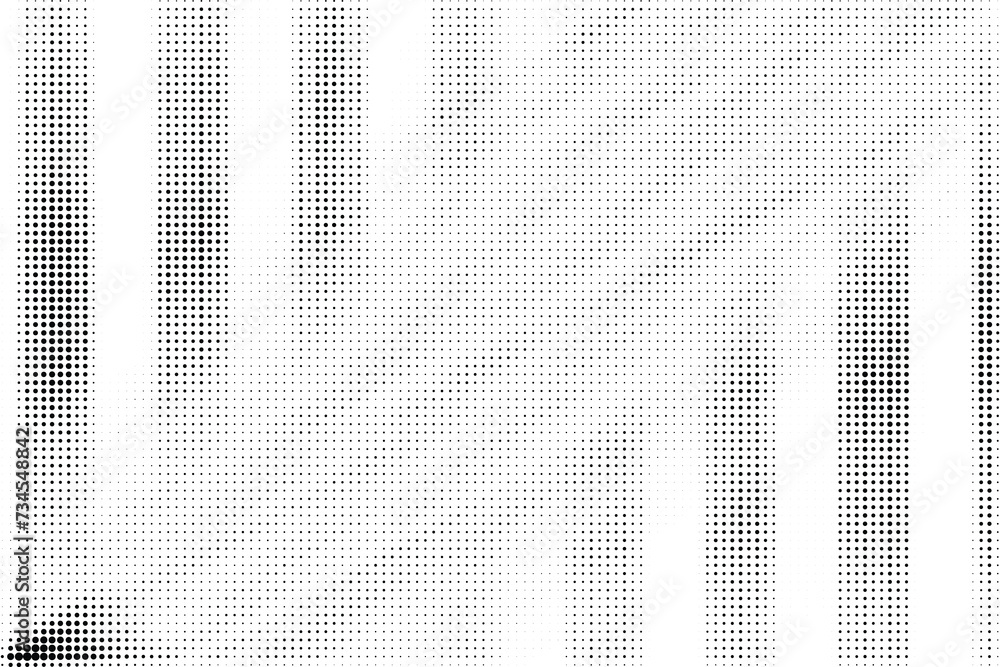 Poster halftone gradient sun rays pattern. abstract halftone vector dots background. monochrome dots patter