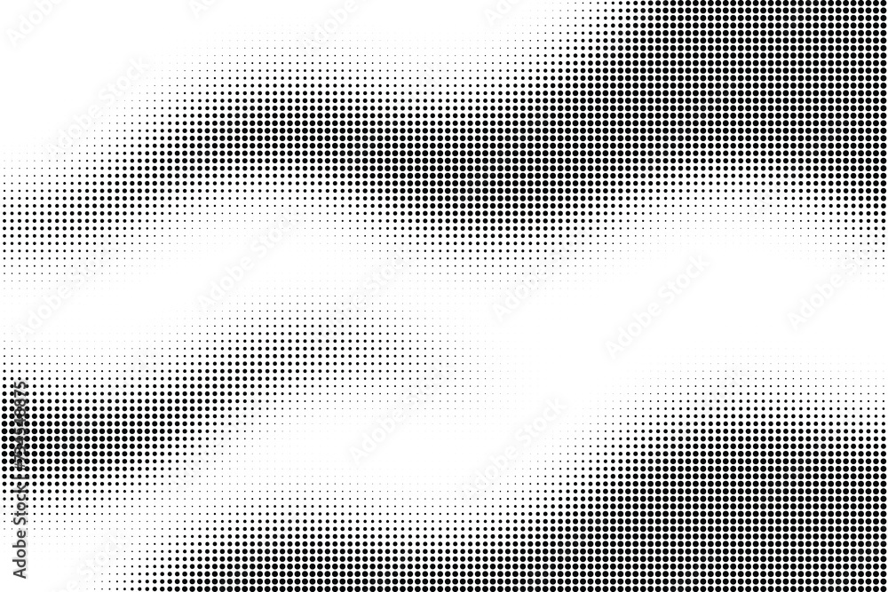 Poster calming rhythms halftone background abstract waves vector design in black color
