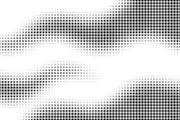 Fototapeta premium Calming rhythms halftone background abstract waves vector design in black color