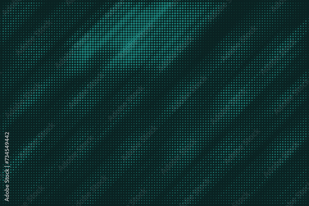 Poster the abstract halftone background consists of different dots.