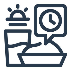 Vector Illustration of Tranquil Iftar Time