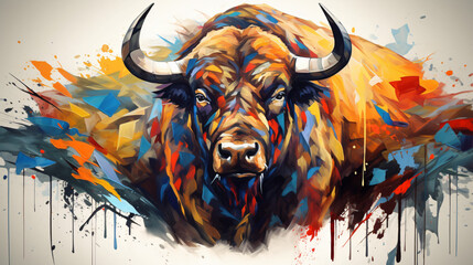 buffalo abstract animal background