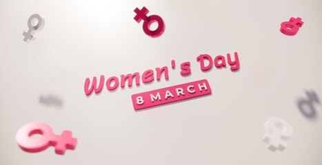 Women's day social media 3D design