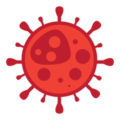 Hand-drawn corona virus illustration with doodle style vector isolated. Covid-19 cartoon element