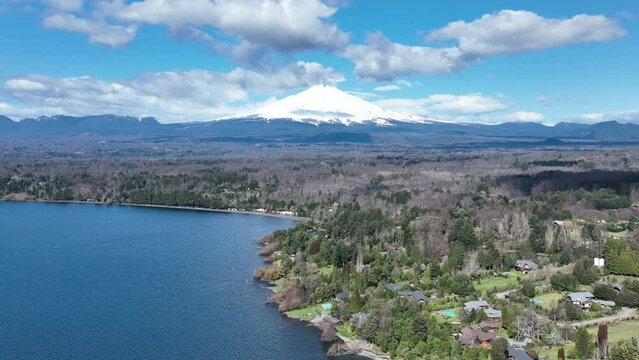 Villarrica Volcano At Pucon Los Rios Chile. River Background Pucon Los Rios. Exotic Valley Country Beautiful. Exotic Field Country Summer Countryside. Exotic Beautiful Beautiful Day Nature Landscape.