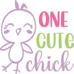 One cute chick svg design