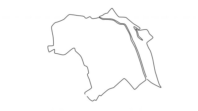 animated sketch of a map of Nancy in france