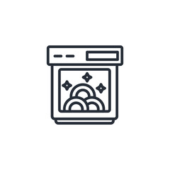 Dishwasher icon. vector.Editable stroke.linear style sign for use web design,logo.Symbol illustration.